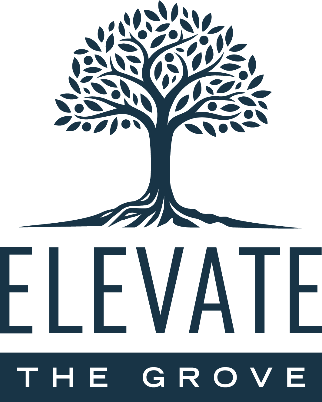 the logo for elva the grove
